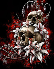 Sugar Skull Blooms – AB & Fairy Dust Diamond Painting Collection artwork design 6-TZ