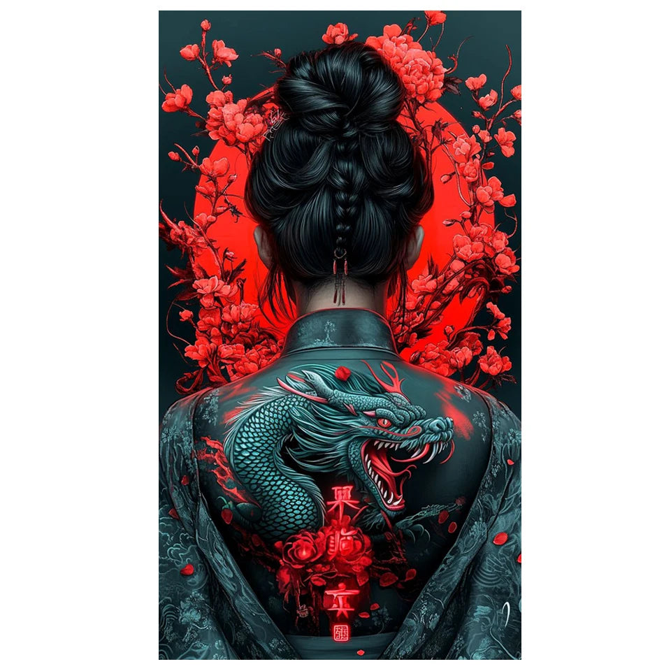 Sakura & Dragons – Japanese Fantasy Diamond Painting Collection