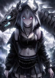 Moonlit Misfits – Gothic Girl Collection Diamond Painting Kit artwork design 07