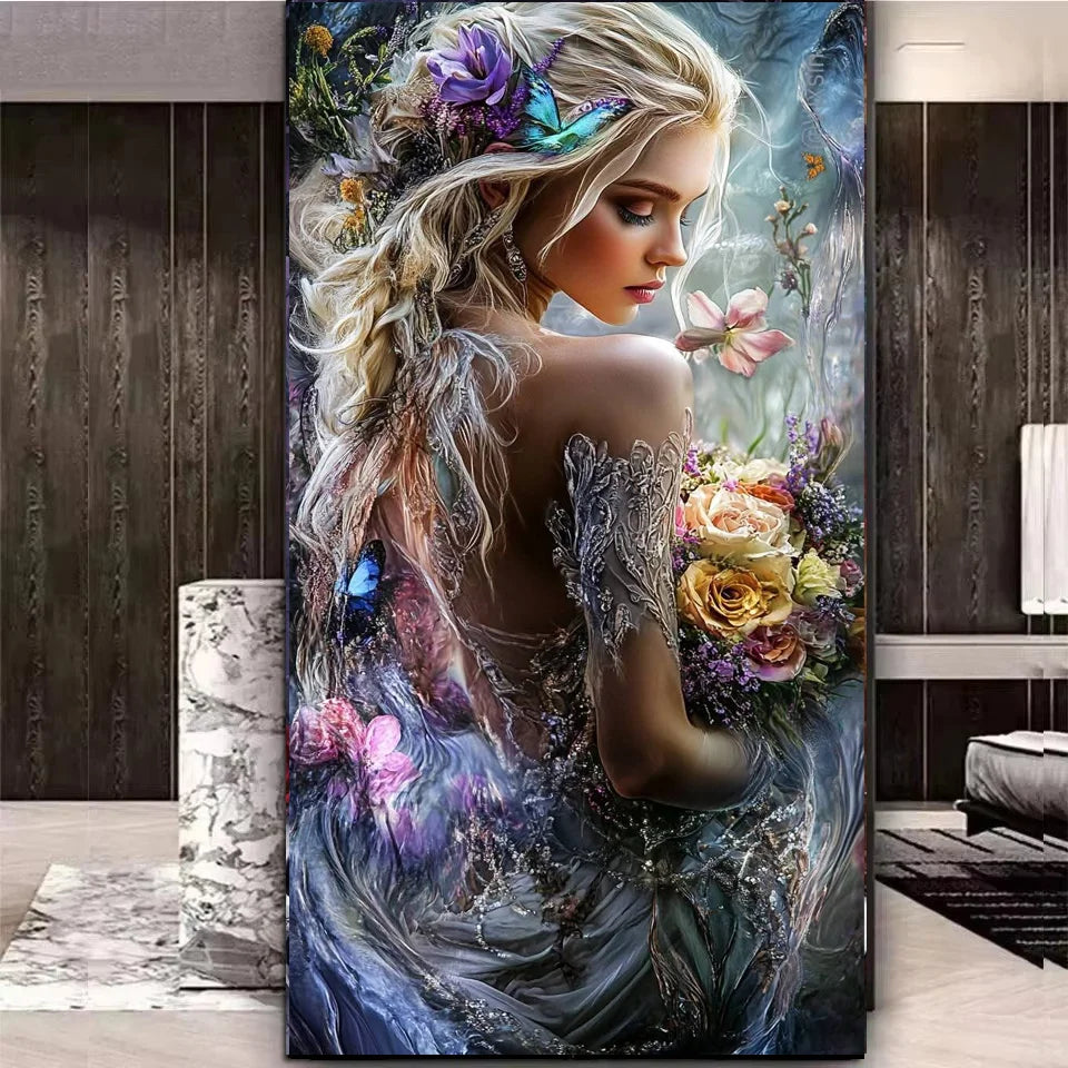 Floral Enchantress – Fantasy Diamond Painting Kit