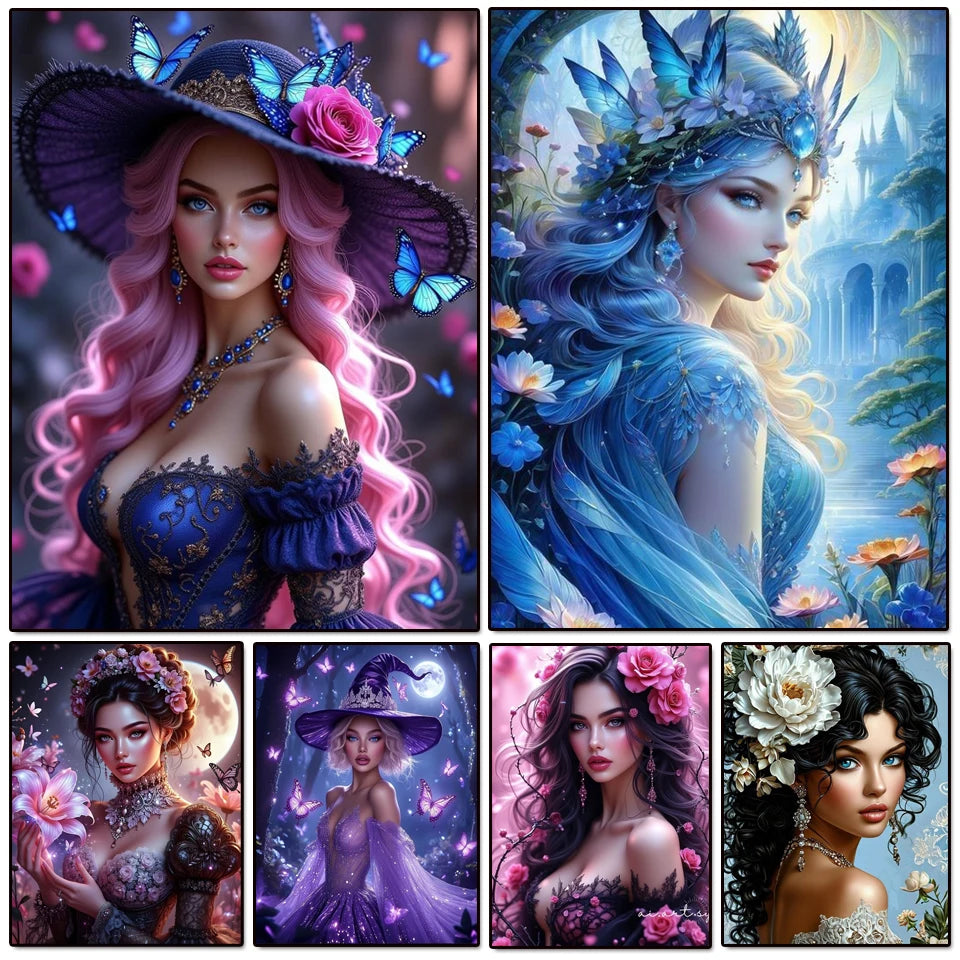 Bloom & Butterfly Portrait Collection Diamond Painting Kit