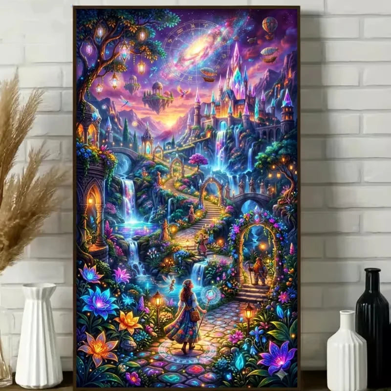 Enchanted Castle Garden Diamond Painting Kit