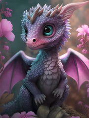 Enchanted Baby Dragons AB & Fairy Dust Diamond Painting Collection artwork design HKQTA240-16