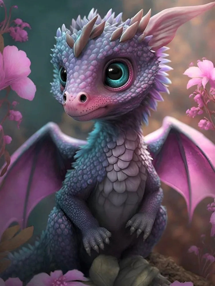 Enchanted Baby Dragons AB & Fairy Dust Diamond Painting Collection