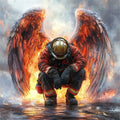 Courage in the Flames – Firefighter Diamond Painting Kit