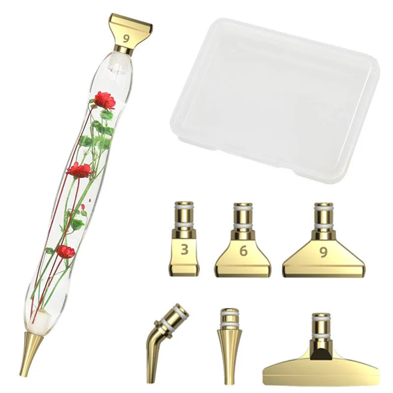 Botanical Spark – Resin Diamond Painting Pens & Tray — Gold 1 included in Zodiac Precision Bundle