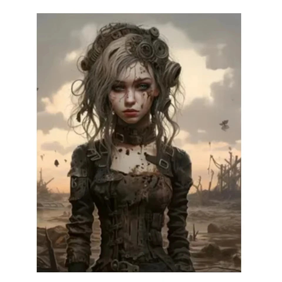 Dark Companions – Gothic Girl & Teddy Collection Diamond Painting Kit