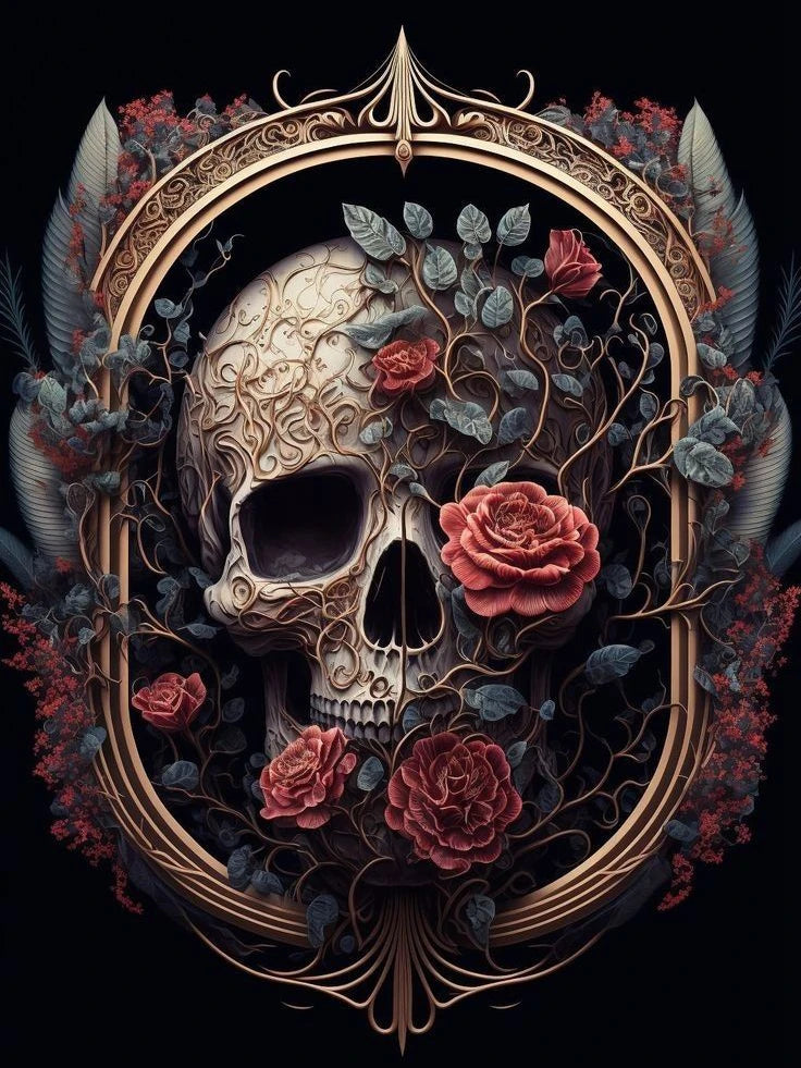 Sugar Skull Blooms – AB & Fairy Dust Diamond Painting Collection