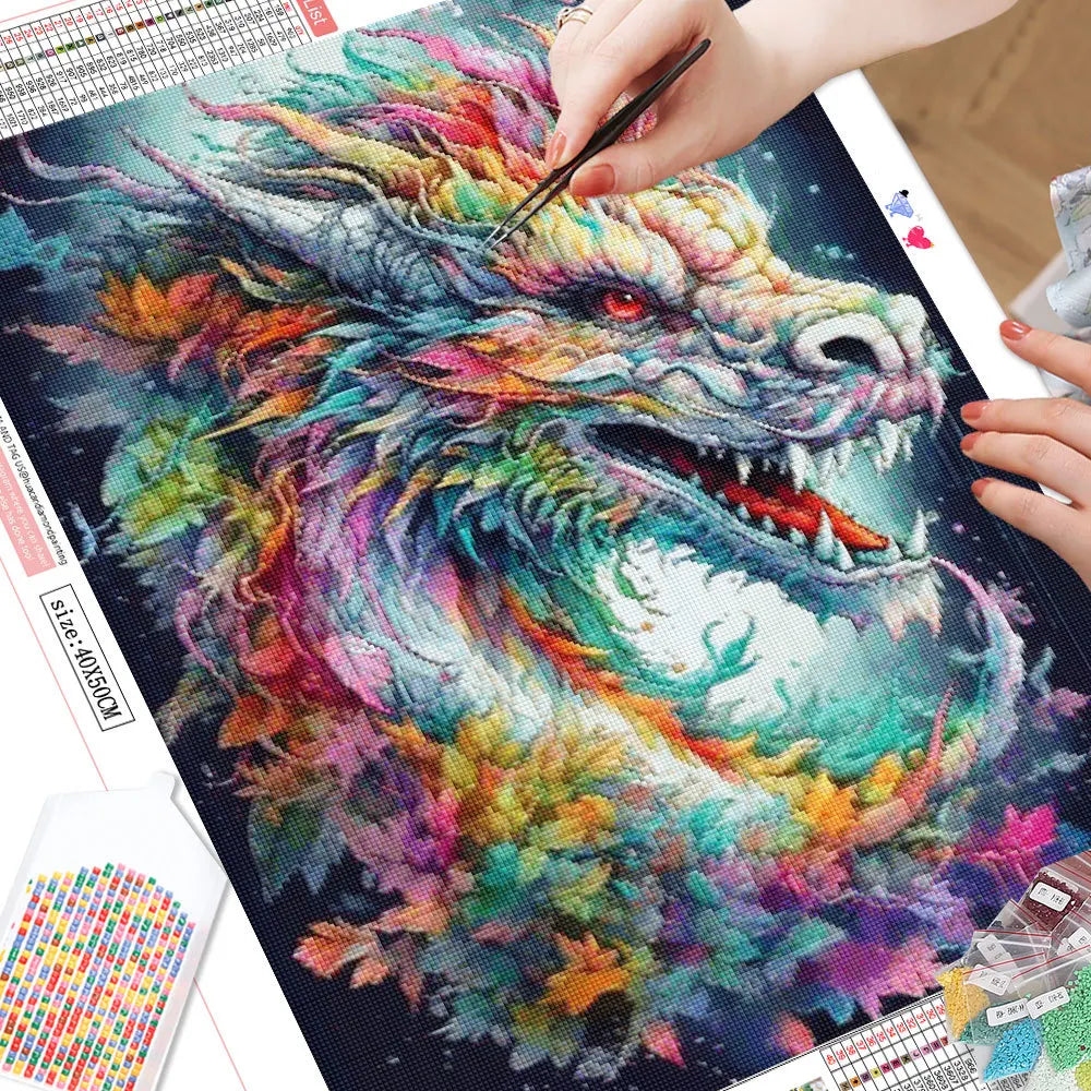 Prismatic Dragon – Full-Drill Diamond Painting Kit