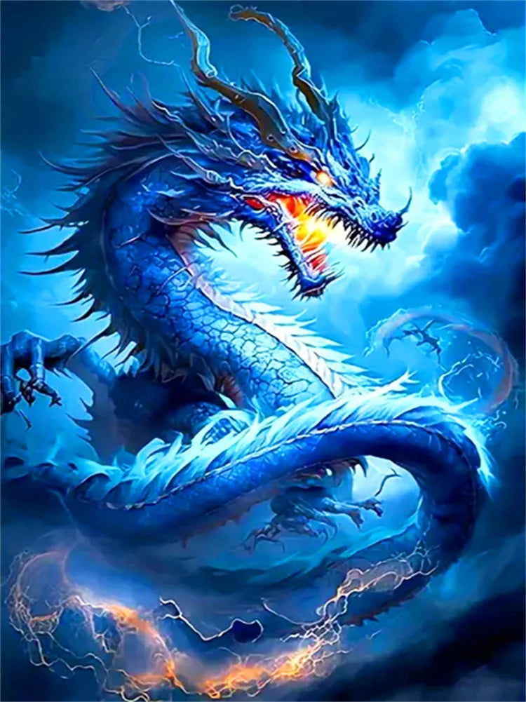 Dragon Whispers – Round-Drill Diamond Painting Kit