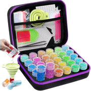 CraftCarry Diamond Painting Storage Case with Tools – 30, 60 or 120 Compartments option 30 Green Tool