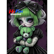 Twilight Dolls – Gothic Character Collection Diamond Painting Kit artwork design Red