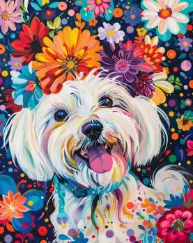 Midnight Blossom Cat Diamond Painting Kit
