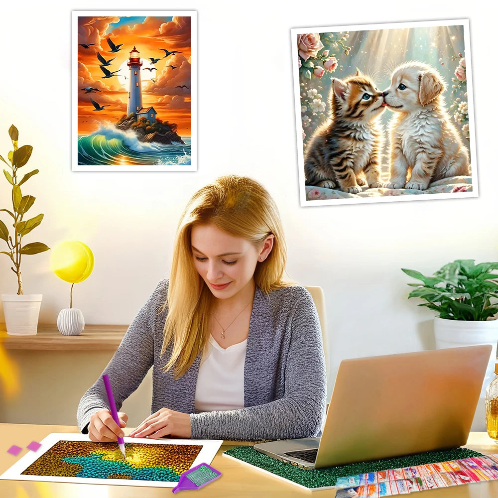Halloween Hatchling – Dragon & Skull Diamond Painting Kit