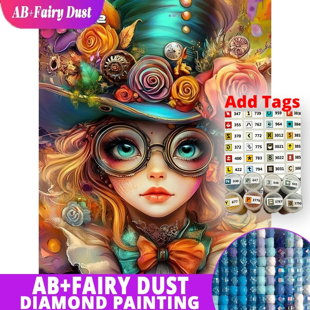 Candyland Curiosity – AB & Fairy Dust Portrait Diamond Painting Kit