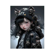 Midnight Companions – Gothic Girl & Bear AB Diamond Painting Collection artwork design SY2697
