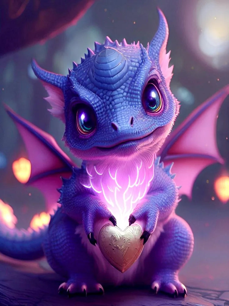 Enchanted Baby Dragons AB & Fairy Dust Diamond Painting Collection
