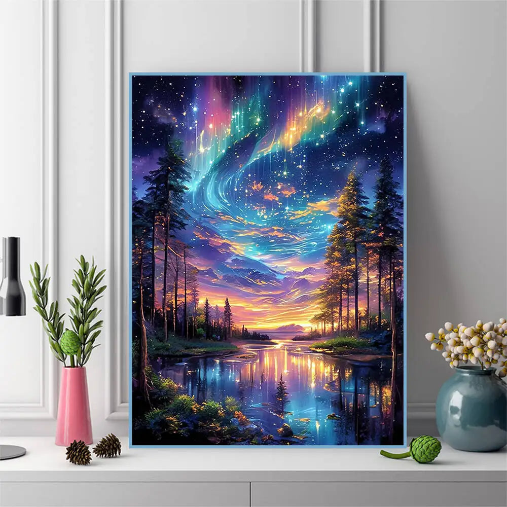 Aurora Reflections – River Diamond Painting Kit