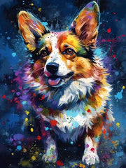 Neon Paws Dog Collection Diamond Painting Kit artwork design 4875