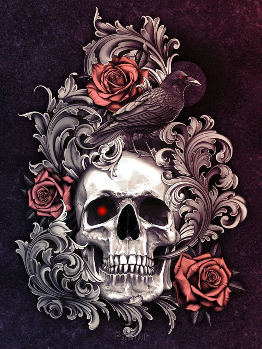 Sugar Skull Blooms – AB & Fairy Dust Diamond Painting Collection