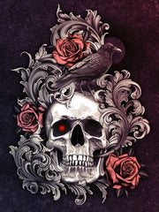 Sugar Skull Blooms – AB & Fairy Dust Diamond Painting Collection artwork design 10-TZ