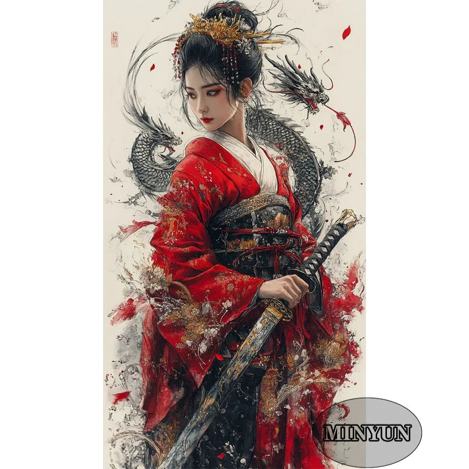 Kimono Reverie – Japanese Beauty Diamond Painting Collection