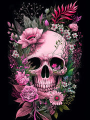 Sugar Skull Blooms – AB & Fairy Dust Diamond Painting Collection artwork design 2-TZ