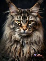 Majestic Maine Coons – Cat Diamond Painting Collection artwork design C2173-4