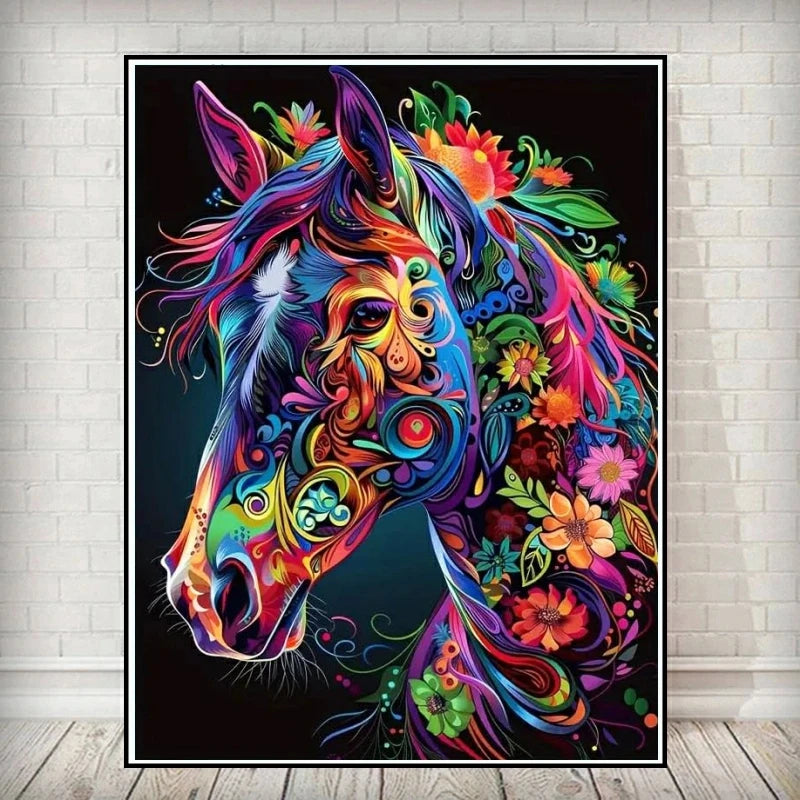 Wildflower Spirit – Colorful Horse Diamond Painting Kit
