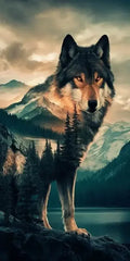 Wildwood Wolves – Abstract Wolf Diamond Painting Collection