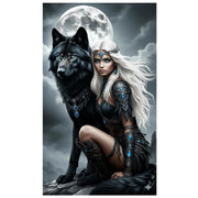 Shadow & Spirit – Woman and Wolf Diamond Painting Collection artwork design PDL6099