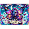 Anti-Social Butterfly Skeleton Diamond Painting Kit