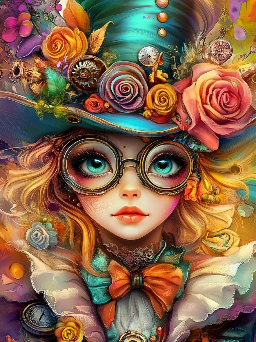 Candyland Curiosity – AB & Fairy Dust Portrait Diamond Painting Kit