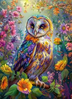 Midnight Blossom Cat Diamond Painting Kit