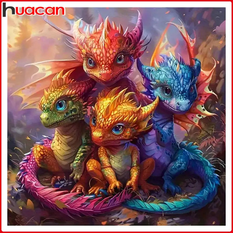 Little Dragon Hatchlings Diamond Painting Kit