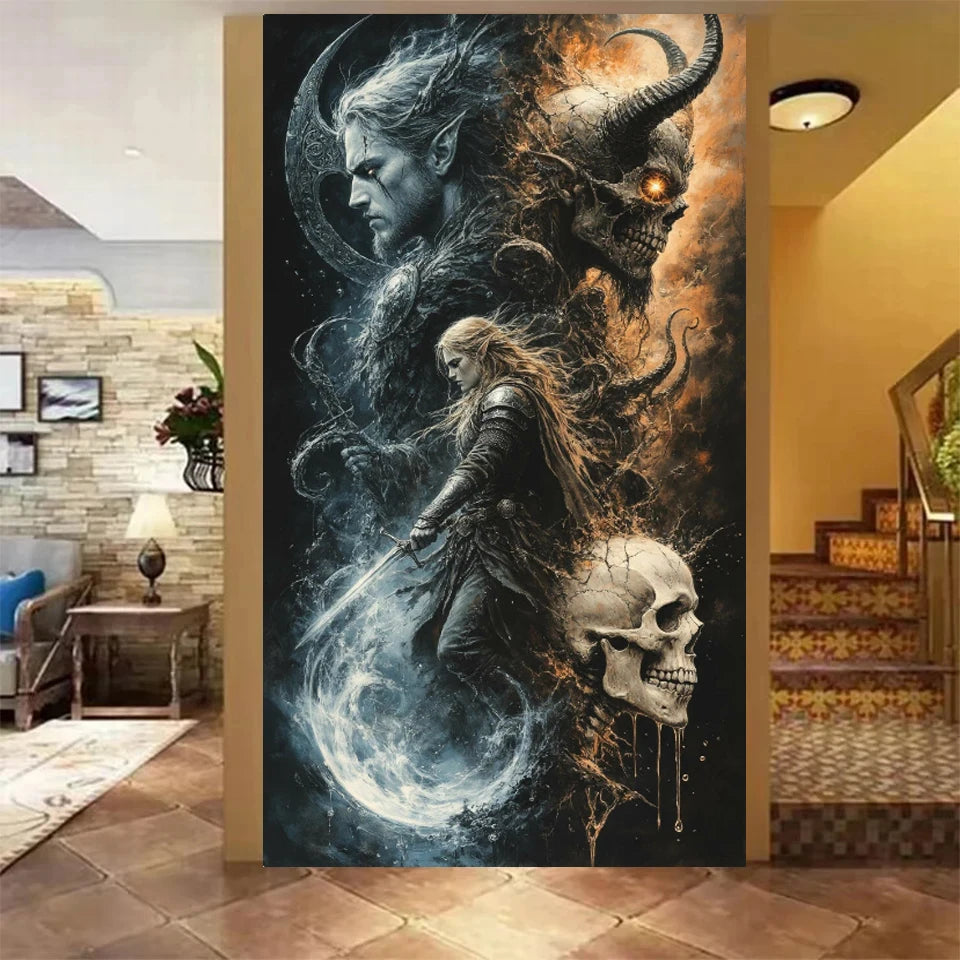 Spectral Shadows – Skull Fantasy Diamond Painting Kit