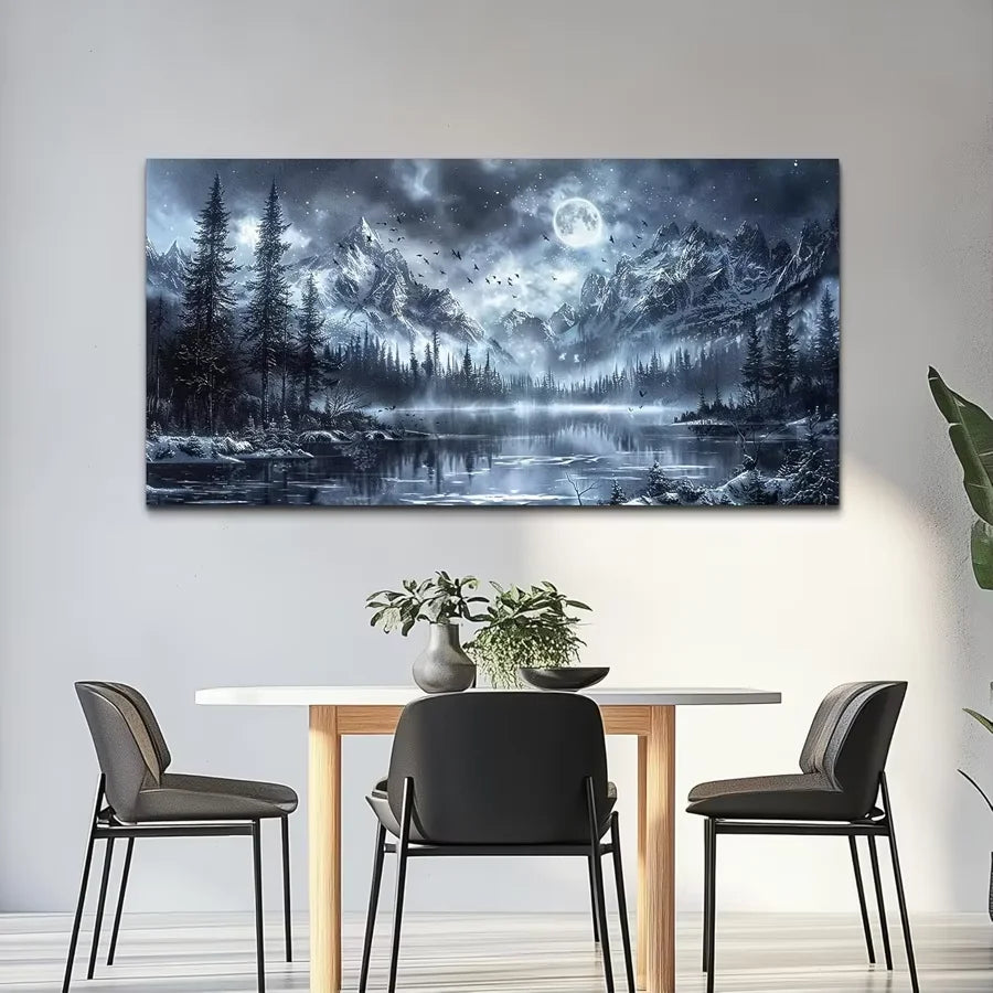 Moonlit Mountain Lake Diamond Painting Kit