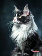 Majestic Maine Coons – Cat Diamond Painting Collection artwork design C2173-10