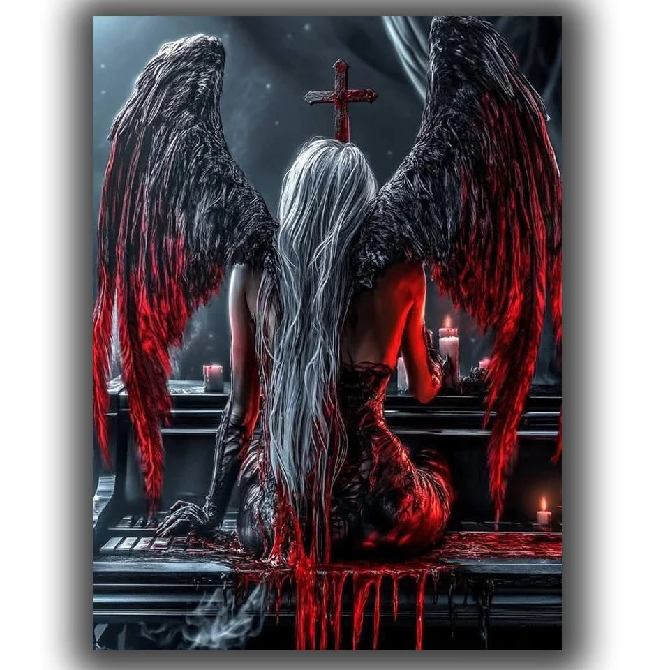 Fallen Grace – Demon Angel Diamond Painting Kit
