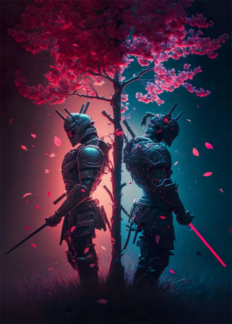 Sakura Warriors – 120-Color Diamond Painting Collection — BQ 120 C-AB FD-2 / Resin Square 45x60 included in Sakura 120-Color Studio Bundle