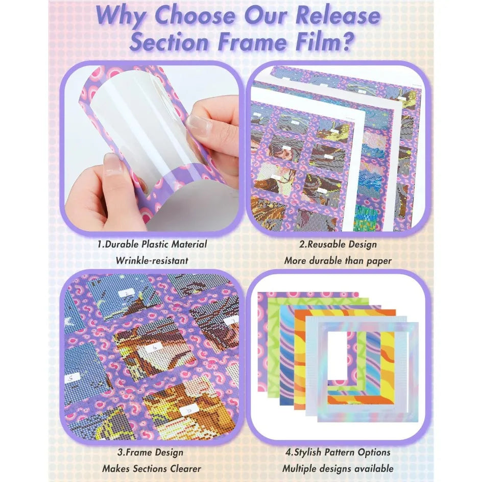 Reusable Diamond Painting Alignment Frames – 6 or 12 Pieces