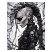 Dark Companions – Gothic Girl & Teddy Collection Diamond Painting Kit artwork design A2