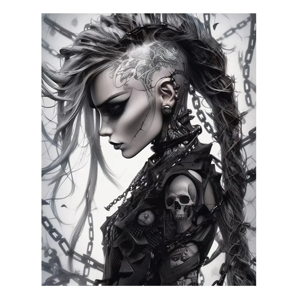 Dark Companions – Gothic Girl & Teddy Collection Diamond Painting Kit