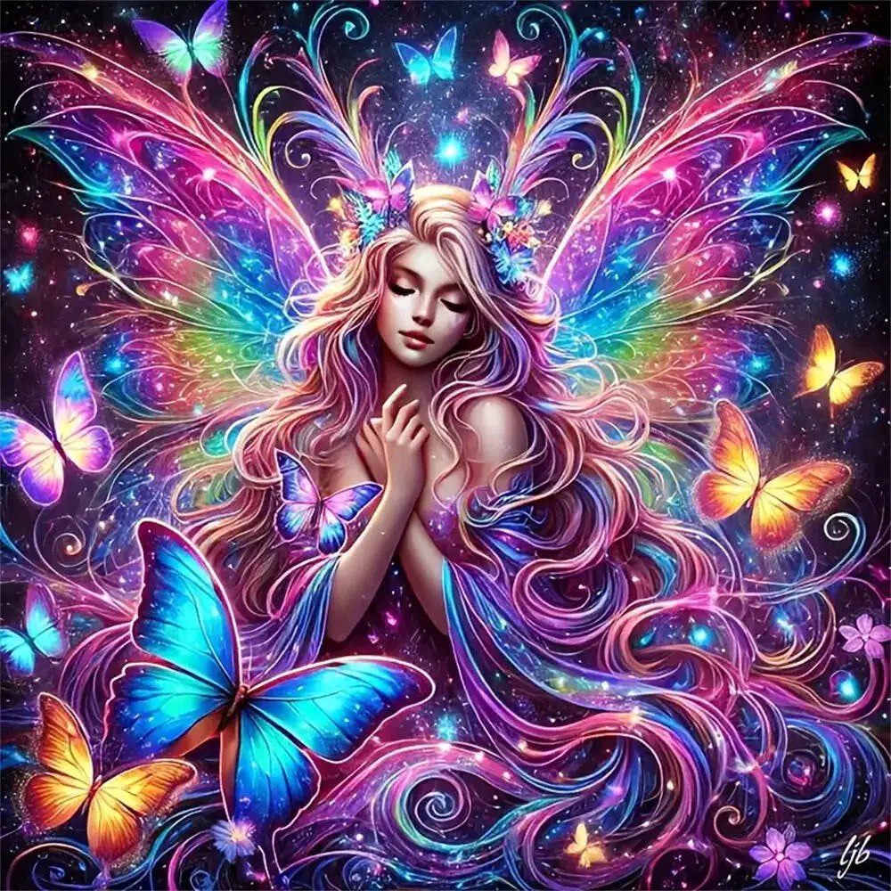 Butterfly Reverie Fairy Diamond Painting Kit