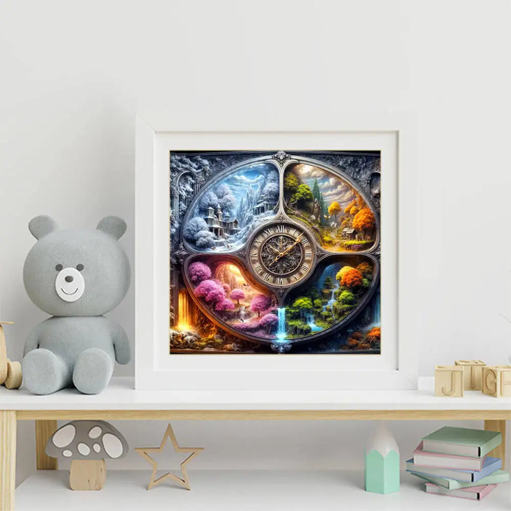 Seasons of Home – House & Tree Diamond Painting Kit