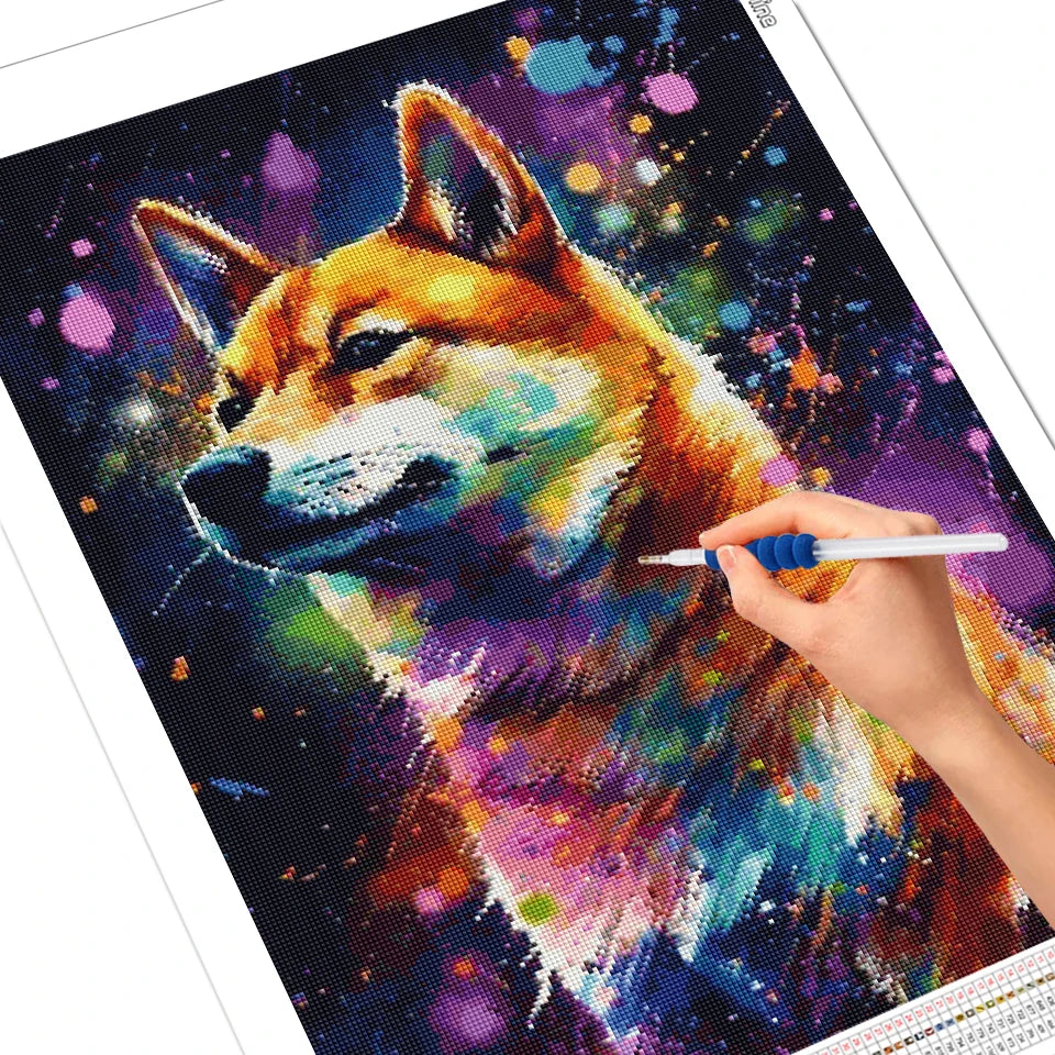 Neon Paws Dog Collection Diamond Painting Kit