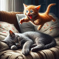 Pounce & Snooze Cats Diamond Painting Kit