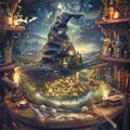 Enchanted Study Wizard Hat Diamond Painting Kit