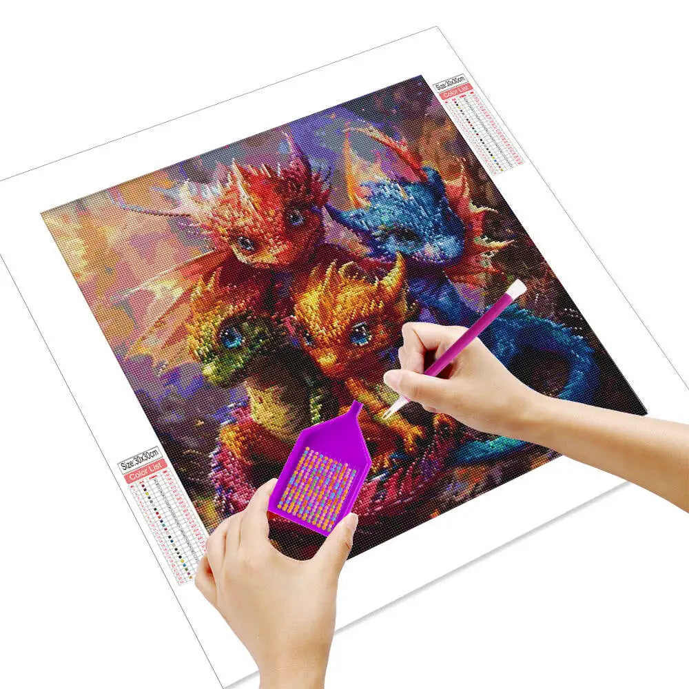 Little Dragon Hatchlings Diamond Painting Kit