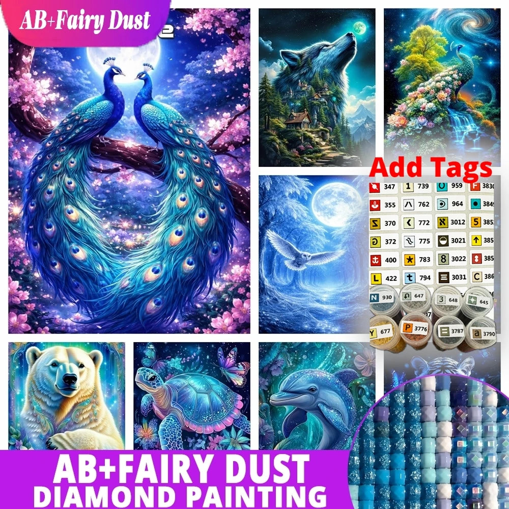 Celestial Wildlife AB & Fairy Dust Diamond Painting Collection